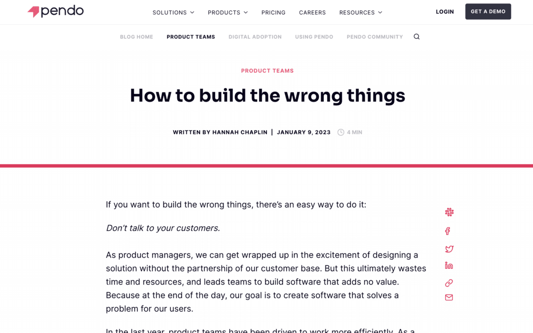 How to build the wrong things