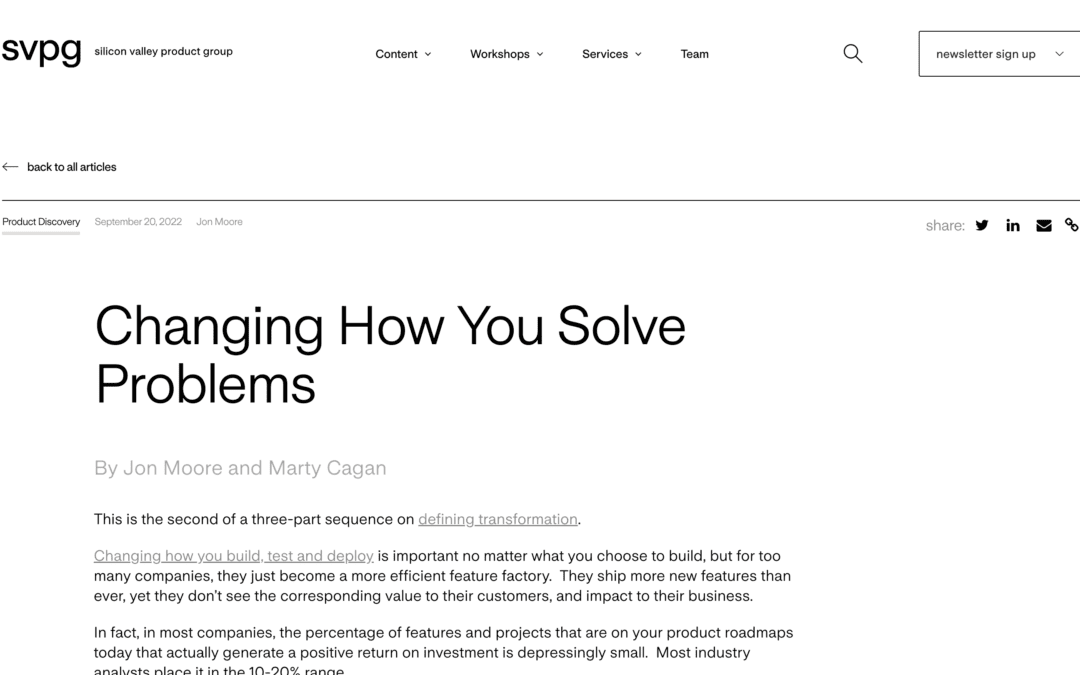 Changing How You Solve Problems